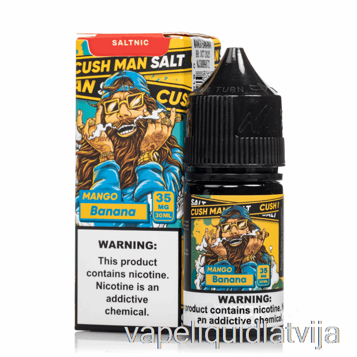 Cush Man - Mango Banāns - Nejauks Sāls - 30ml 50mg Vape šķidrums